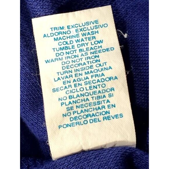 Kavio Designs Blue Elastic Waist Pants Top Set Embellished Floral WOMENS SIZE L - Picture 11 of 15